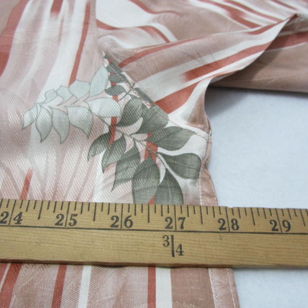 Tommy Bahama Hawaiian shirt Mens 2xl Coral Pink button up short sleeve 100% silk - Picture 9 of 12